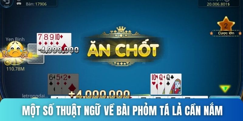 Một số thuật ngữ về bài Phỏm tá lả cần nắm 